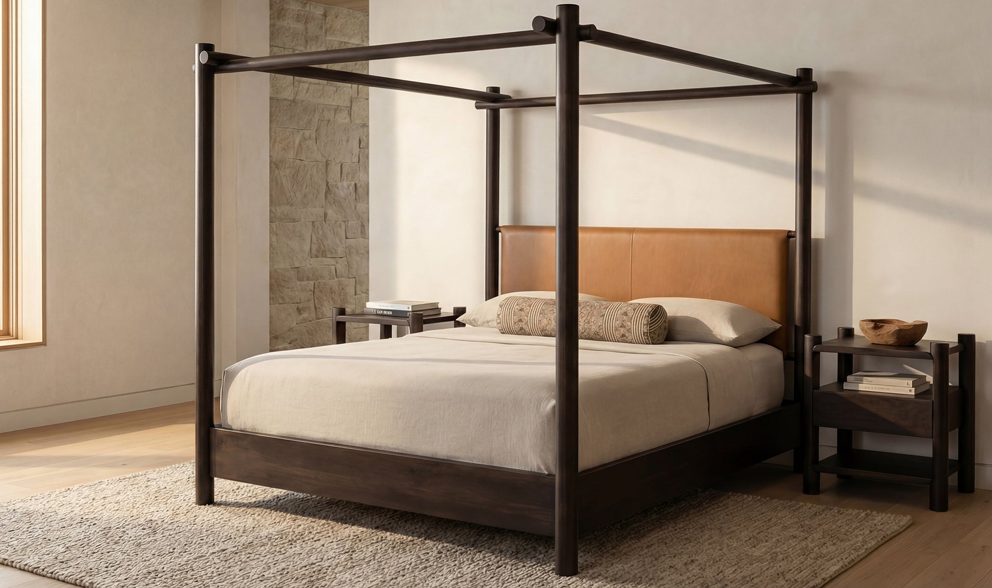 Devin Bed King Brown.