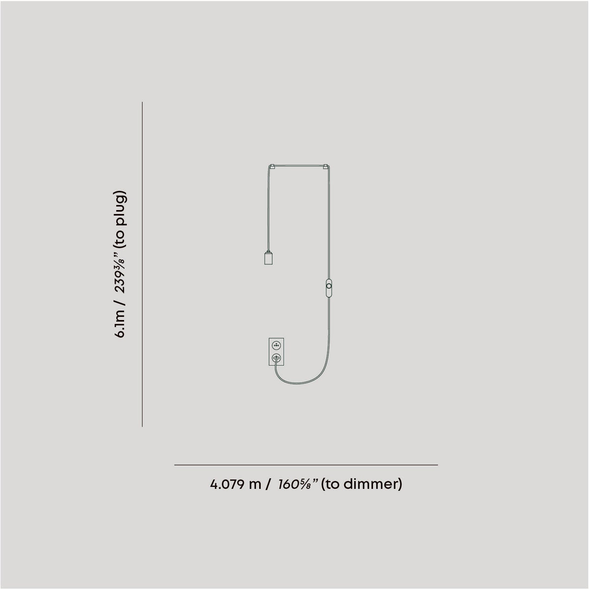 Oval II Plug-In Pendant in Graphite.