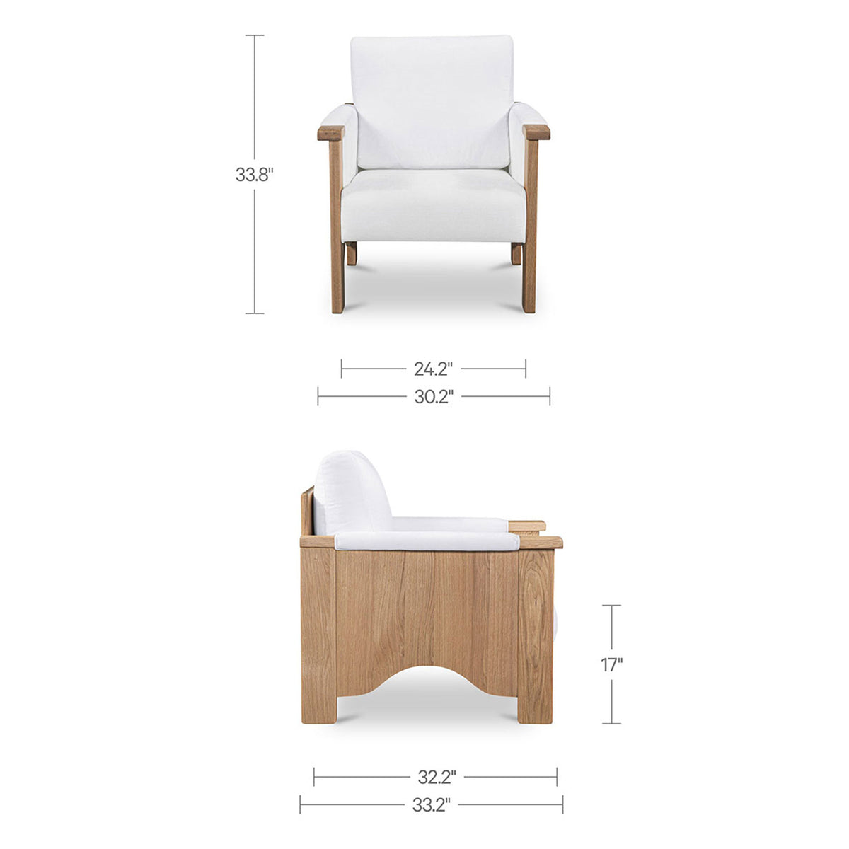 Bauer Accent Chair Cream - alternate view 7
