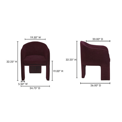 Clara Dining Chair Plum – image 4