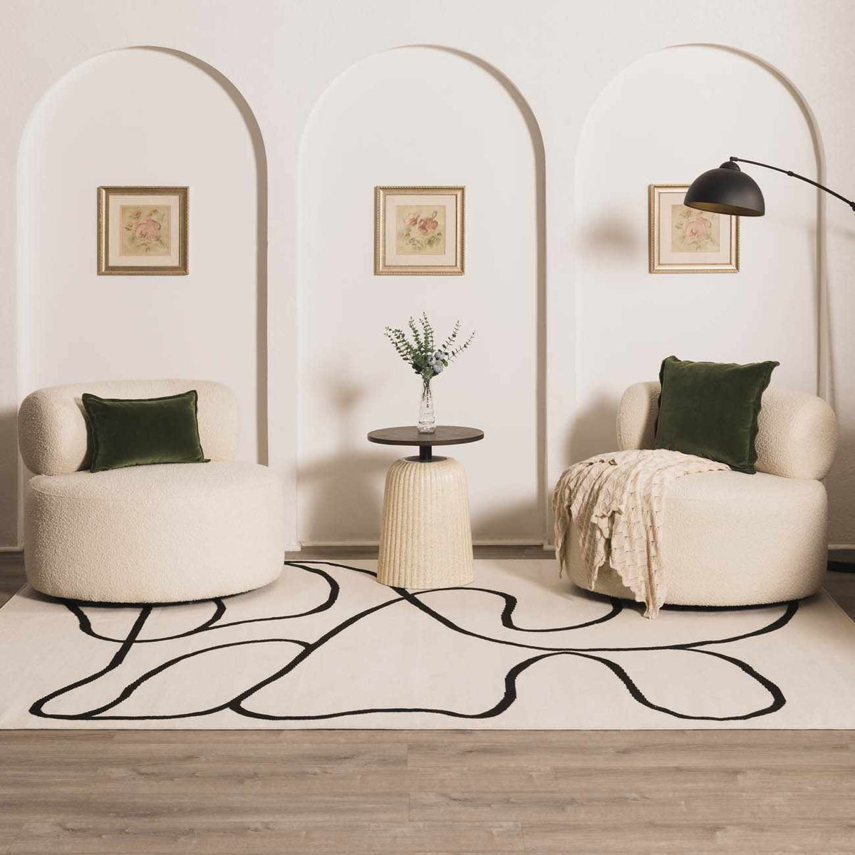 Eilir Modern Low Profile Boho Rug