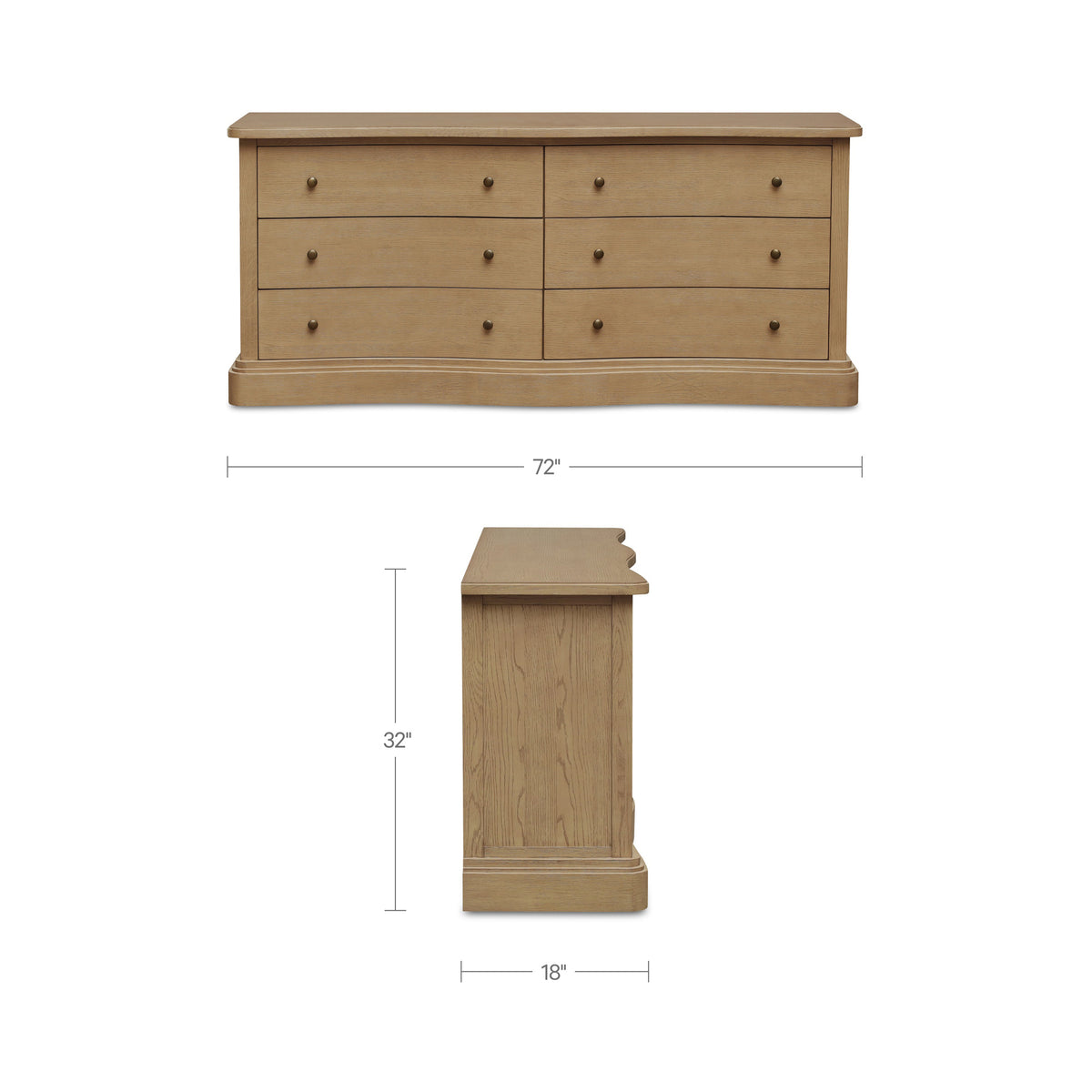 Clarence 6 Drawer Dresser Natural lifestyle image