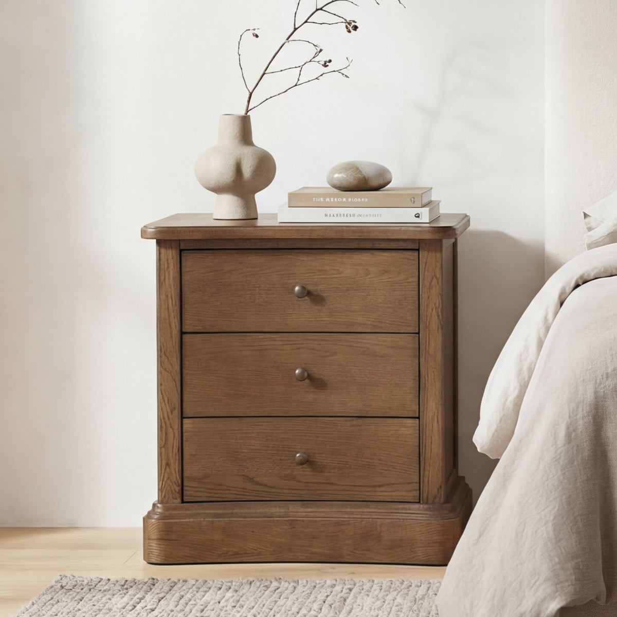 Clarence Nightstand Warm Brown lifestyle image