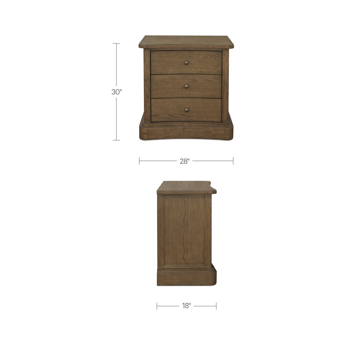 Clarence Nightstand Warm Brown image 8