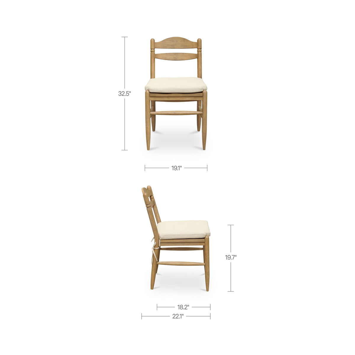 Tate Dining Chair Beige - Set of Two - image 3