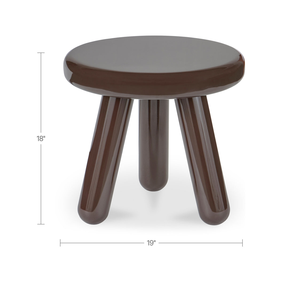 Joy Accent Table Dark Brown Lacquer - image 8