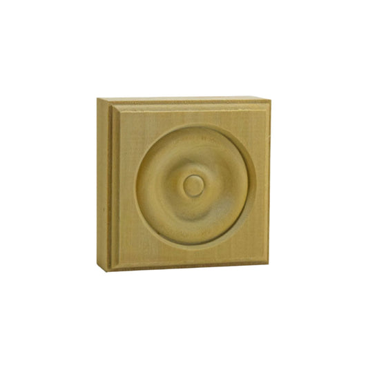 EWAP30 Rosette Casing Corner Block 1 inch x 3 inch Square Unfinished.