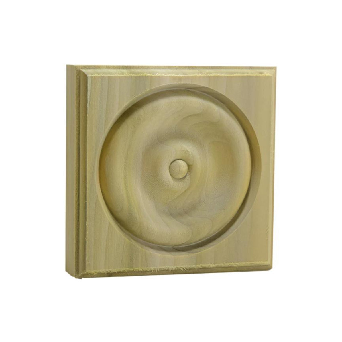 EWAP40 Rosette Casing Corner Block 1 inch x 4 inch Square Unfinished.
