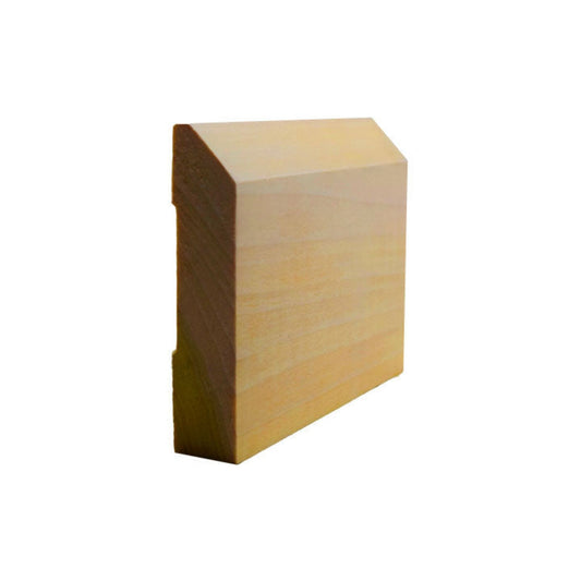 EWBB14 Beveled Edge Baseboard 3-1/2" Tall x 11/16" Moulding Unfinished.