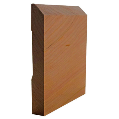 EWBB15 Beveled Edge Baseboard 5-1/4" Tall x 11/16" Moulding Unfinished.