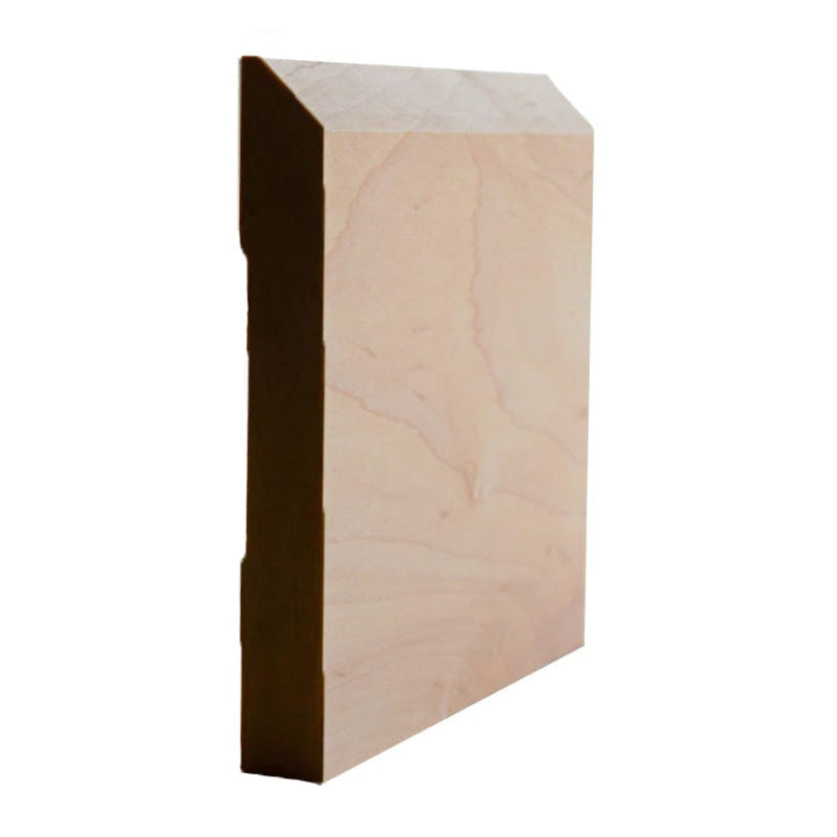 EWBB15 Beveled Edge Baseboard 5-1/4" Tall x 11/16" Moulding Unfinished.