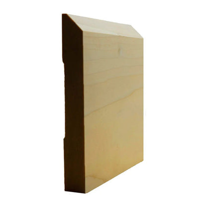 EWBB15 Beveled Edge Baseboard 5-1/4" Tall x 11/16" Moulding Unfinished.