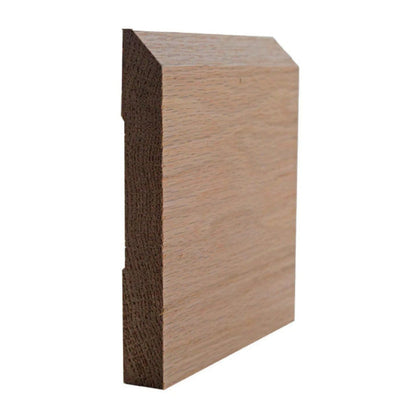 EWBB15 Beveled Edge Baseboard 5-1/4" Tall x 11/16" Moulding Unfinished.