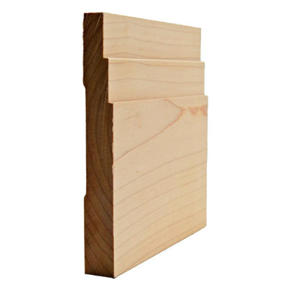 EWBB29 Contemporary Stepped 5-1/4" Tall x 11/16" Baseboard Unfinished.