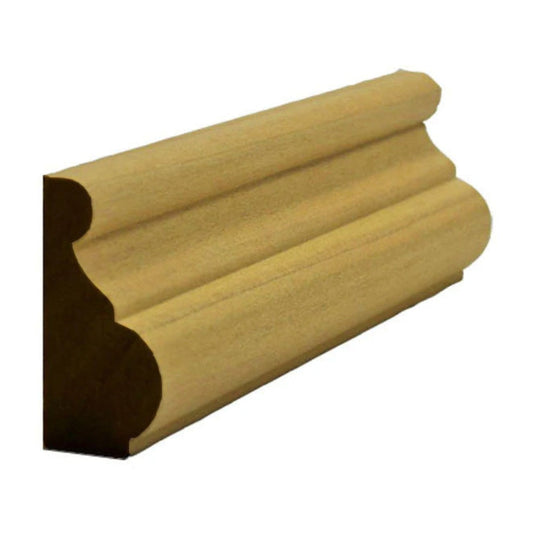EWBC13 Traditional 1-3/8" Tall x 11/16" Base Cap Moulding. Unfinished.