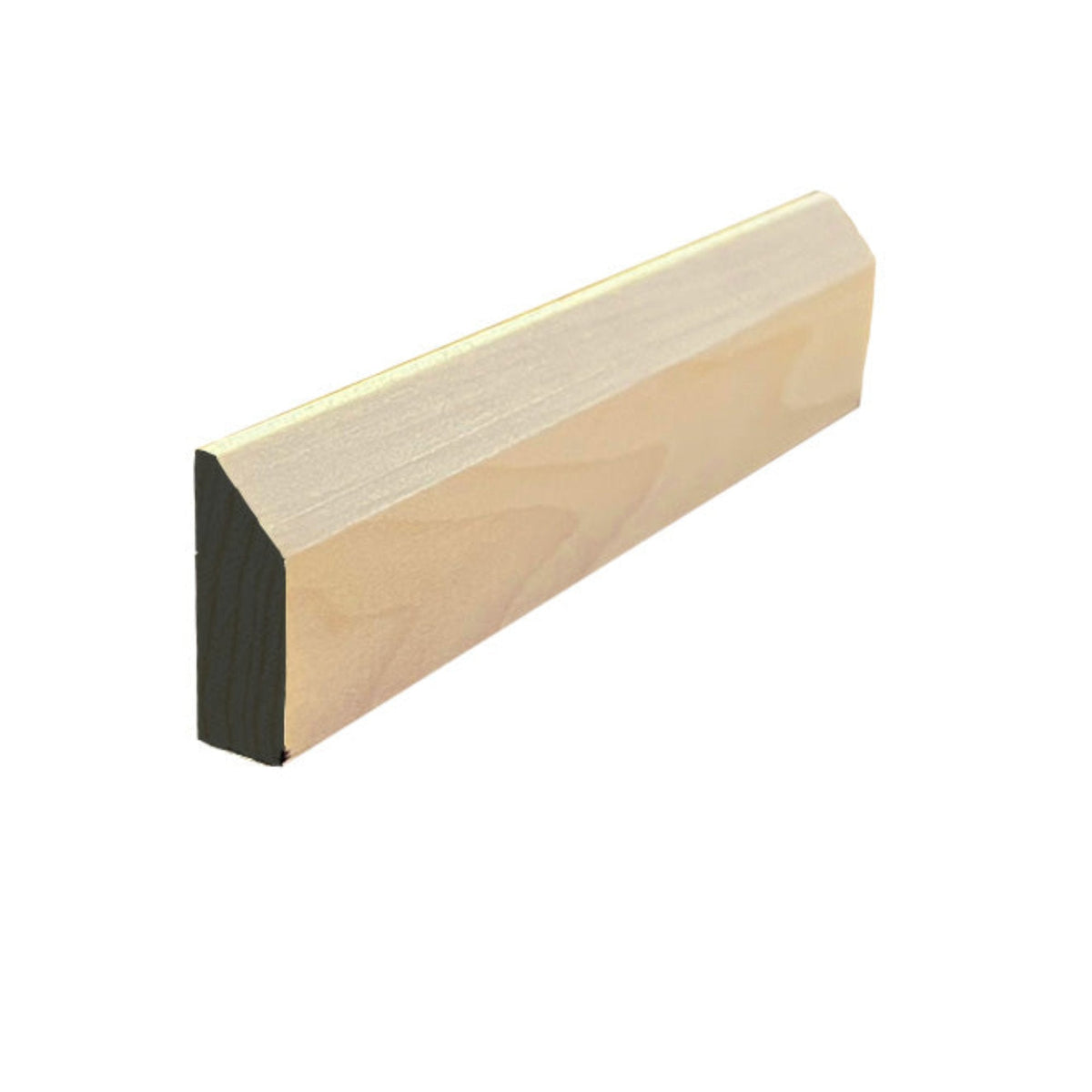 EWBS21 Baseboard Shoe 1-1/8" Tall x 3/8" Beveled Edge. Unfinished.