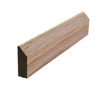 EWBS21 Baseboard Shoe 1-1/8" Tall x 3/8" Beveled Edge. Unfinished.
