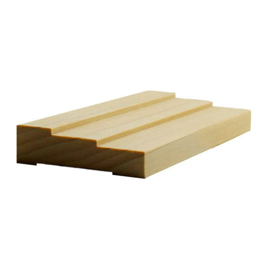 EWCA34 Contemporary 2-1/2" wide x 3/4" Stepped Casing. Unfinished Trim.