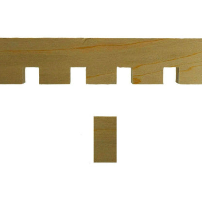EWCD93 Dentil Moulding 1-5/8" High x 5/8" Trim. Unfinished.