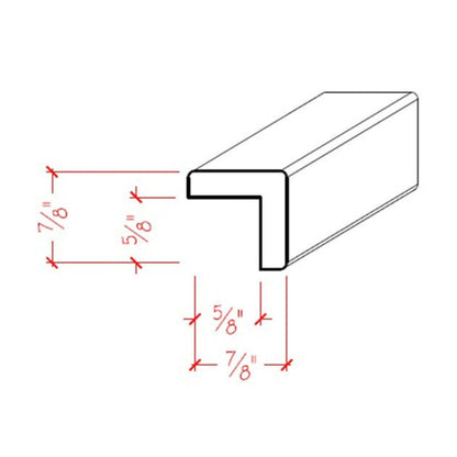 EWCG11 Corner Guard Molding 7/8" x 7/8" Trim. Unfinished.