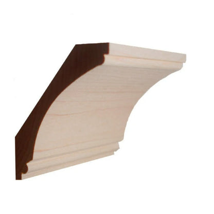 EWCR43 Cove Crown 7/8" x 4-1/4" Unfinished 3-1/4" High x 2-3/4" Deep.
