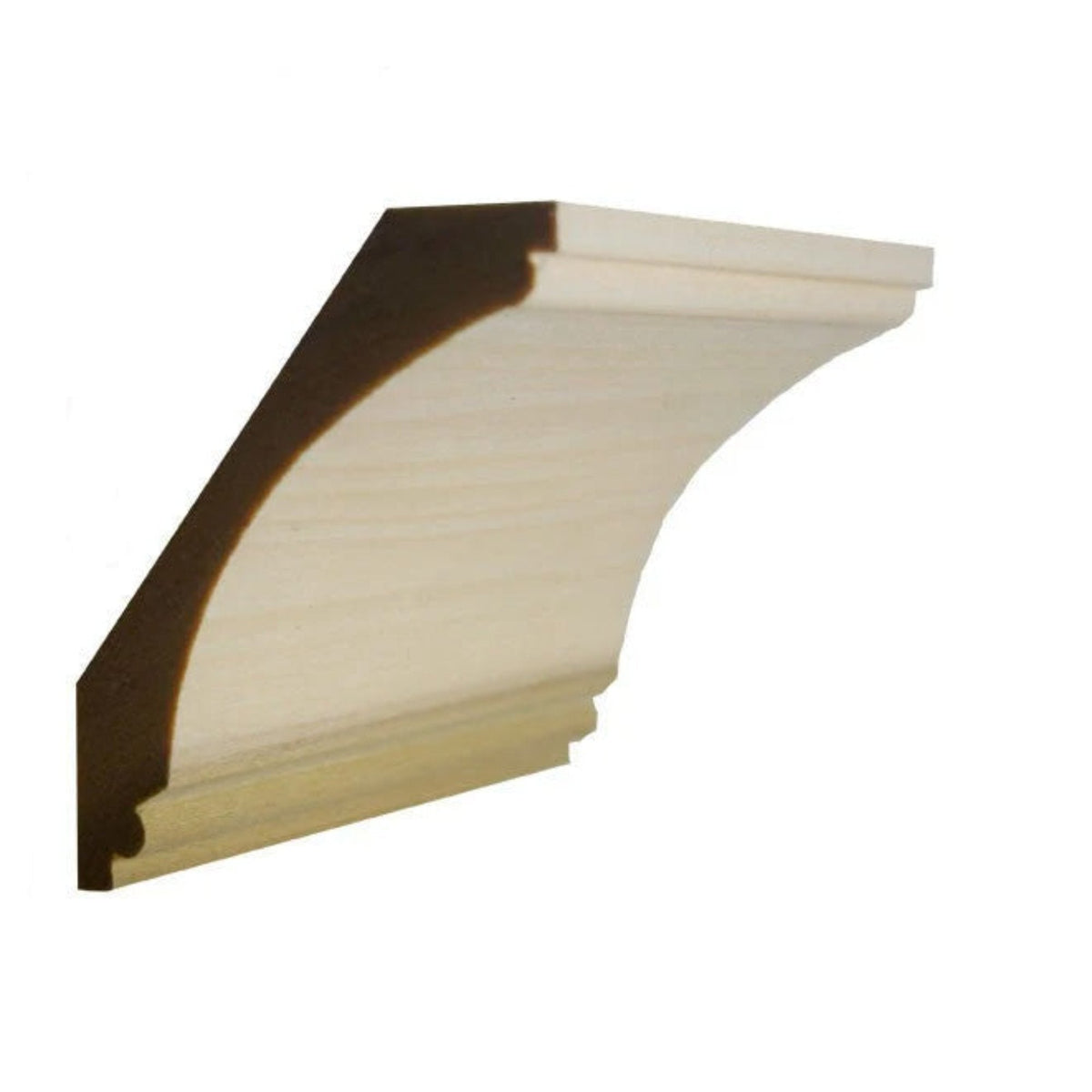 EWCR43 Cove Crown 7/8" x 4-1/4" Unfinished 3-1/4" High x 2-3/4" Deep.
