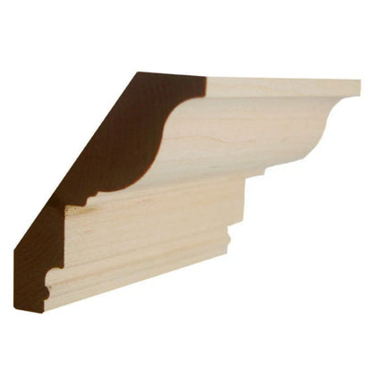 EWCR47 Colonial Crown 3/4" x 4" Unfinished 3" High x 2-5/8" Deep.