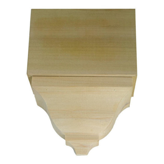 EWCR82 Middle Corner Block 4-1/4" Tall x 3" deep 6" Face Unfinished.