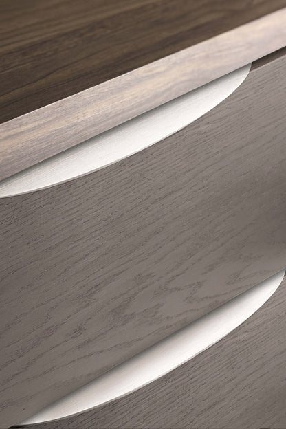 Edge Satin Steel "Bow" Drawer Pulls.