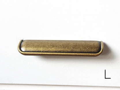 Tab Finger Drawer Pulls "Ella" in Antique Bronze.