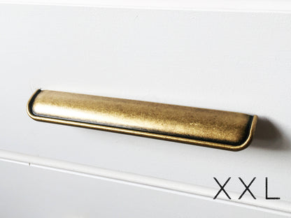 Tab Finger Drawer Pulls "Ella" in Antique Bronze.