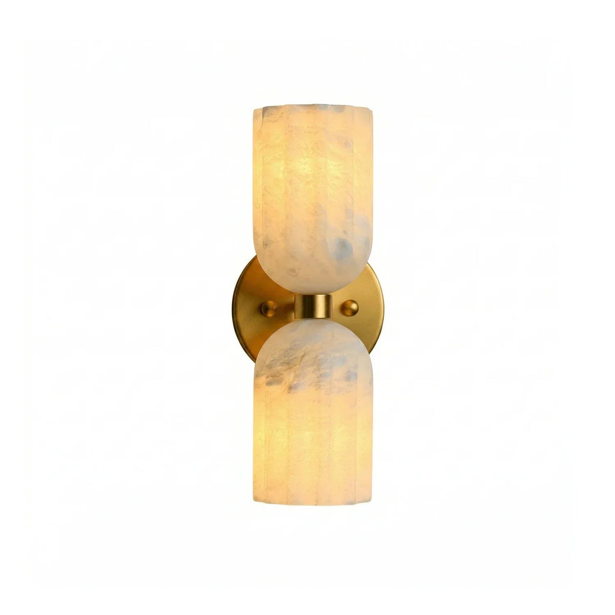 Elvara Twin Alabaster Pillar Wall Light