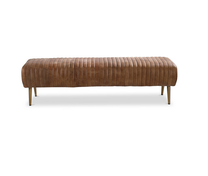 Endora Bench Open Road Brown Leather