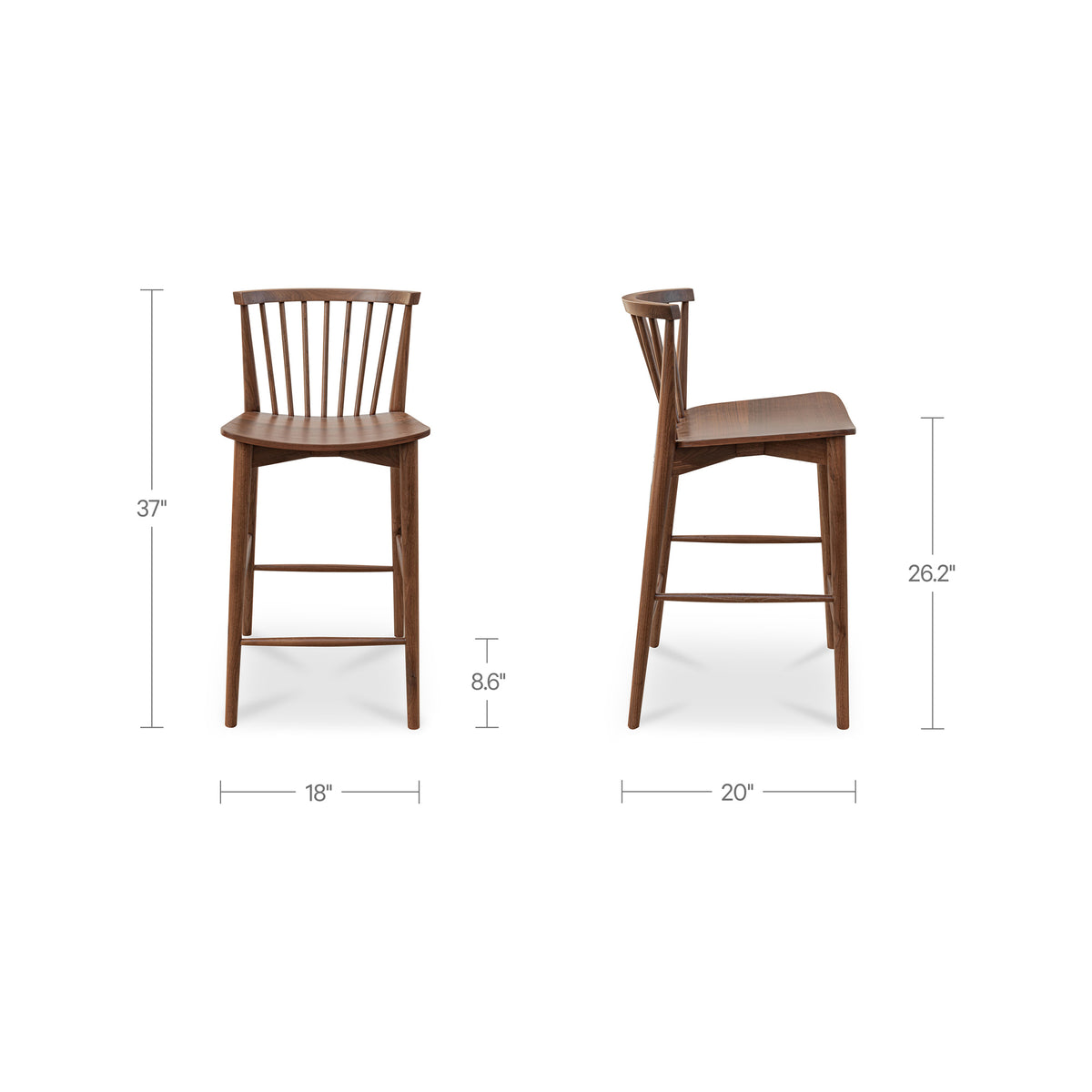 Marley Counter Stool Walnut image 9