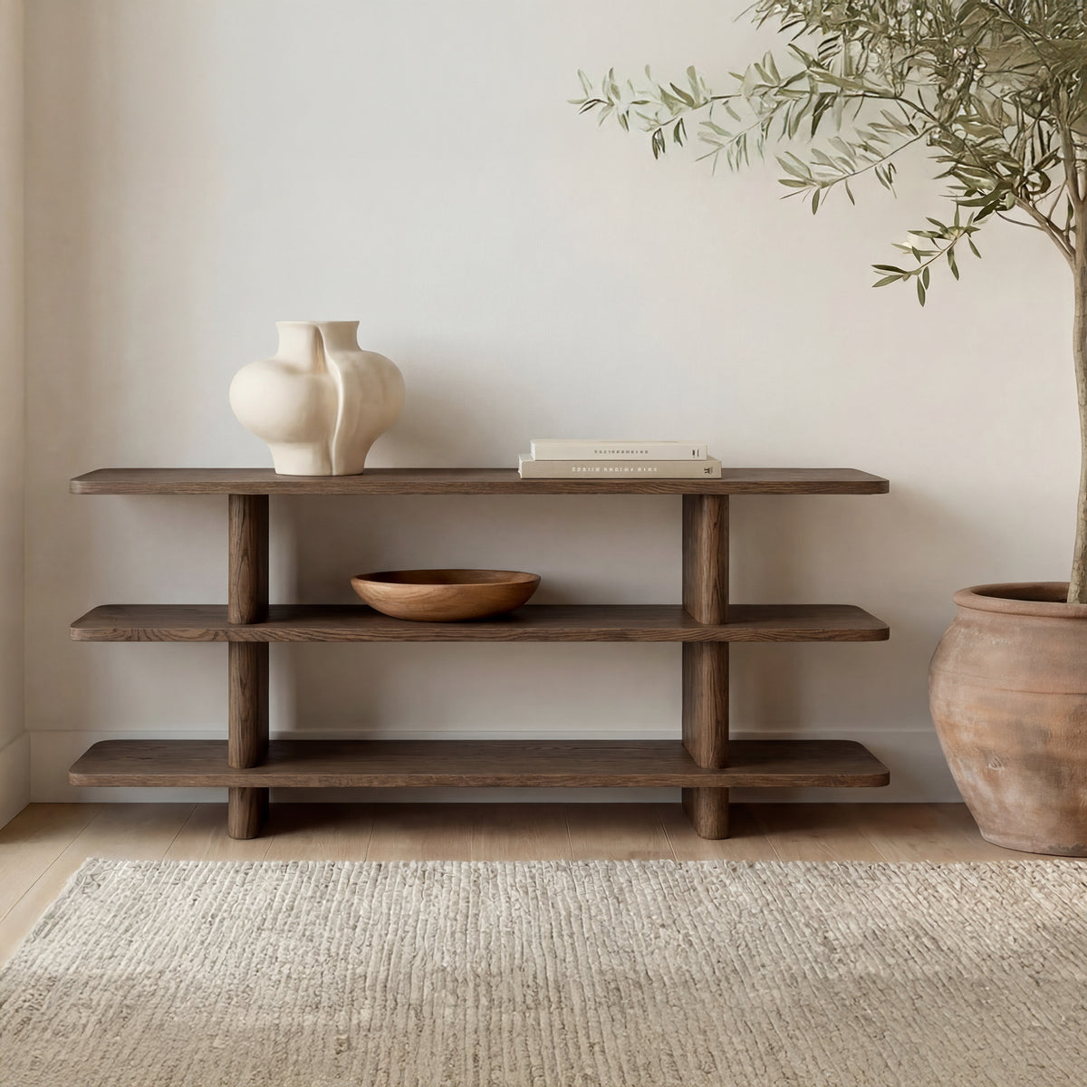 Casey Small Bookcase Dark Brown lifestyle image