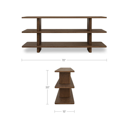 Casey Small Bookcase Dark Brown image 6