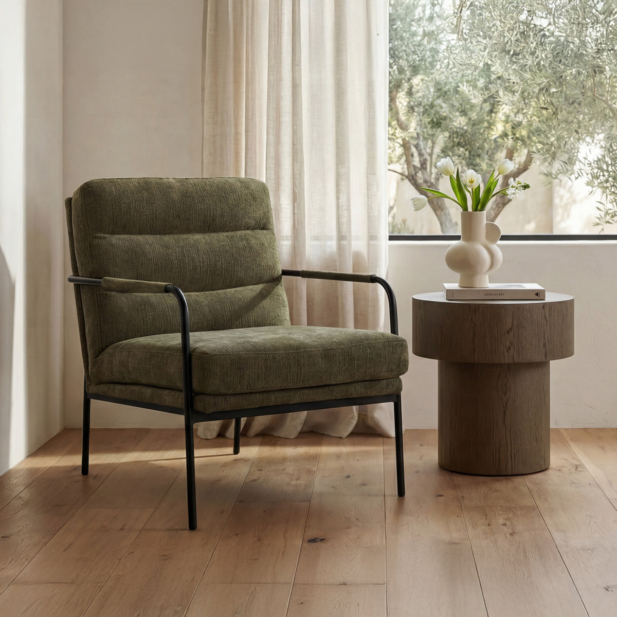 Corey Side Table Dark Brown lifestyle