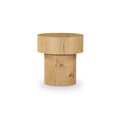 Corey Side Table Rustic Oak on white background