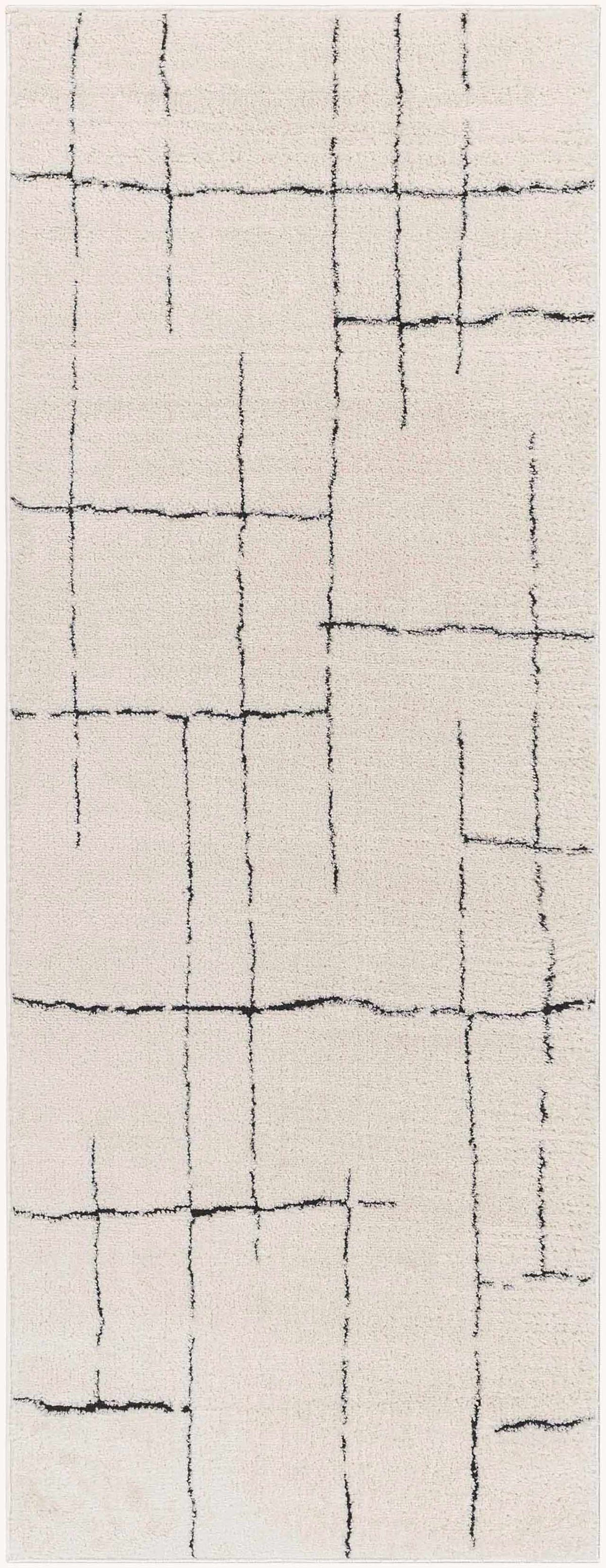 Koume Beige Maze Area Rug.