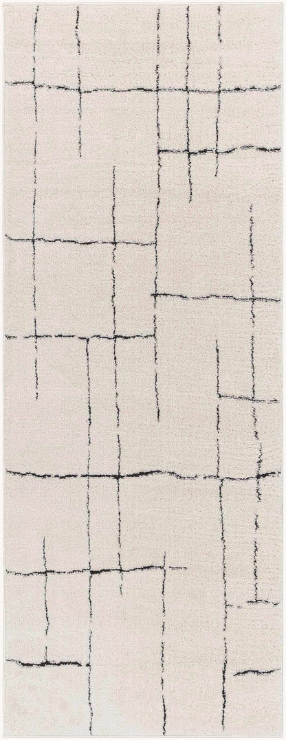 Koume Beige Maze Area Rug.