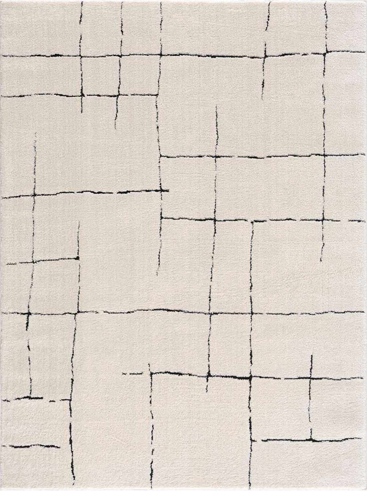 Koume Beige Maze Area Rug.