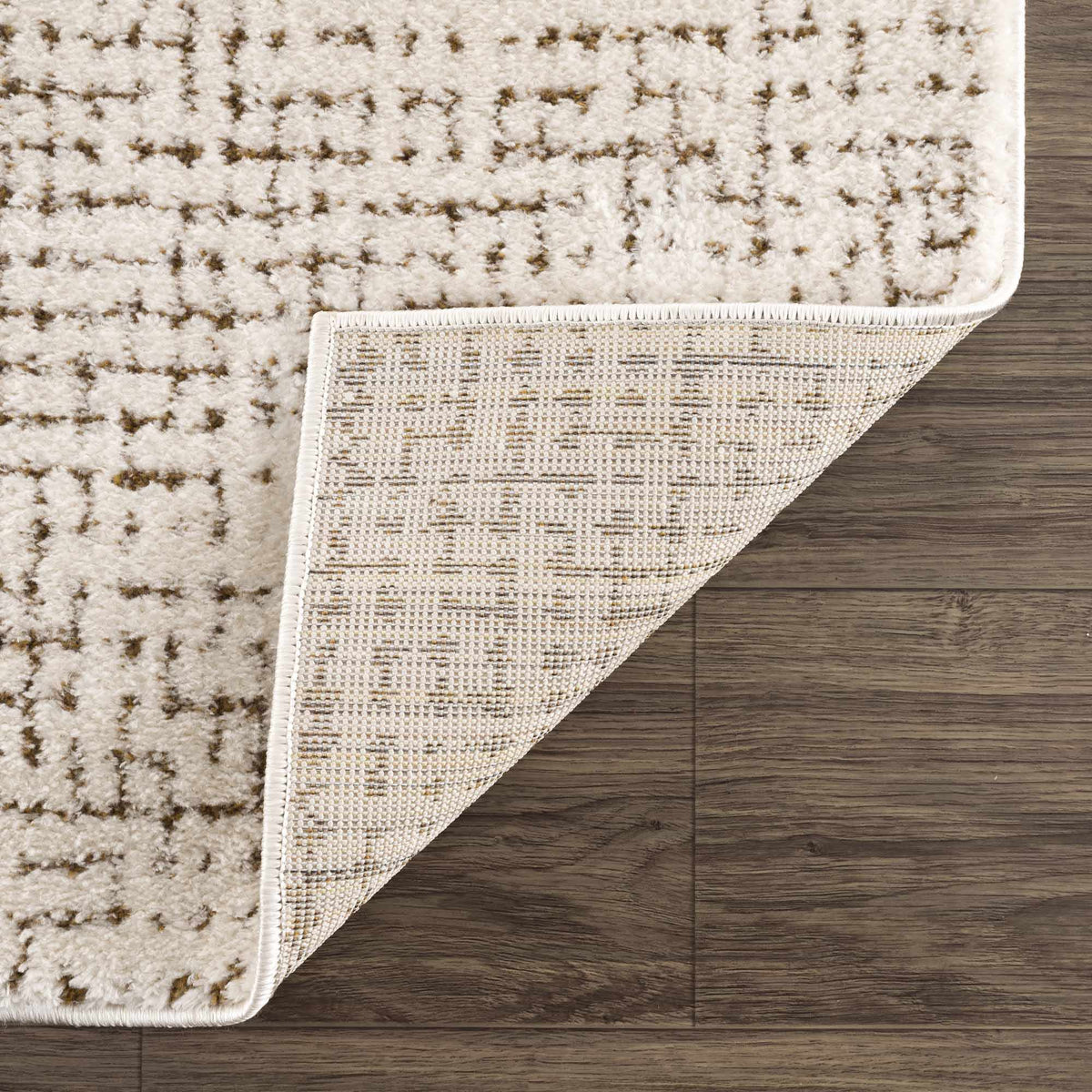 Keita Cream & Brown Area Rug