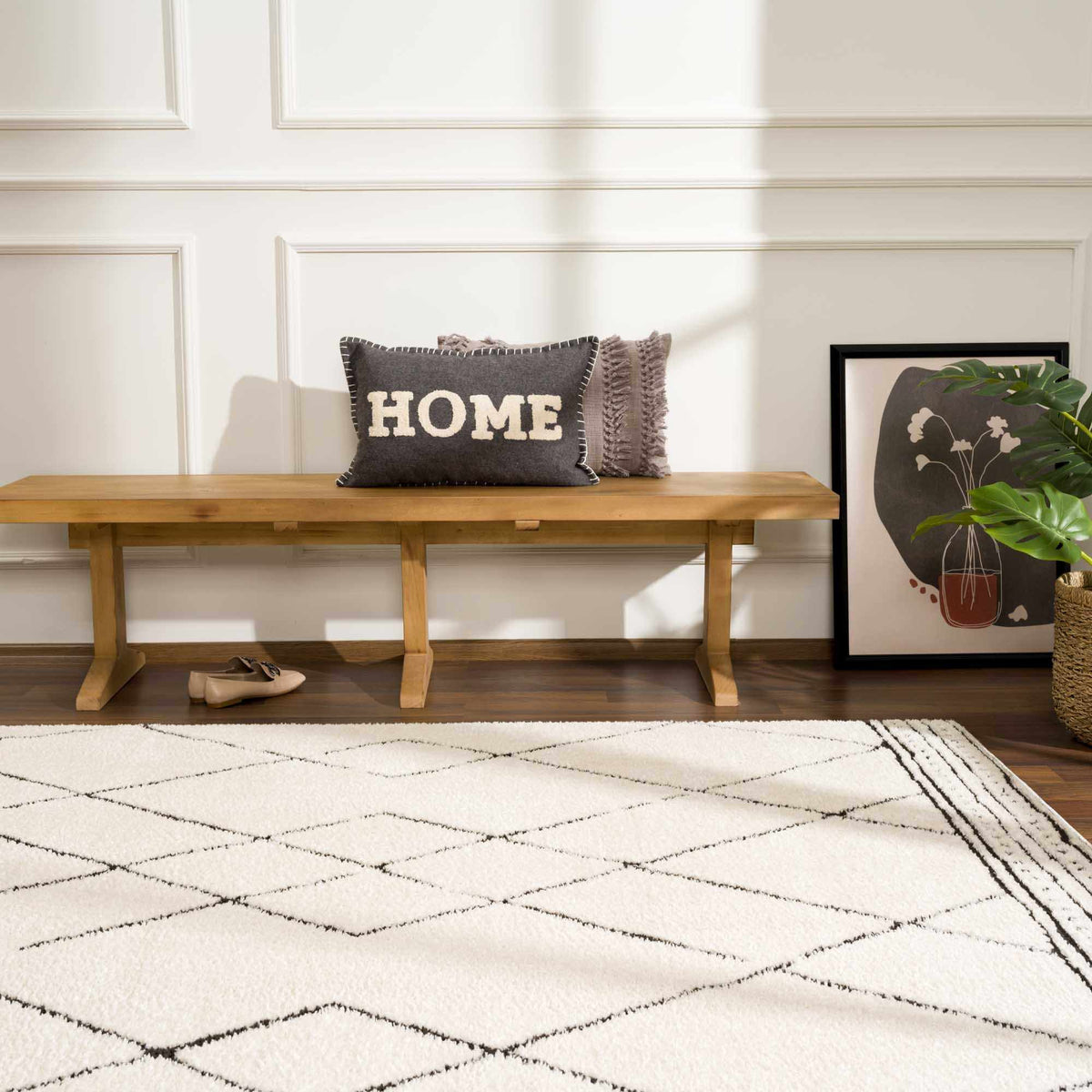 Keone Black & White Thick Rug