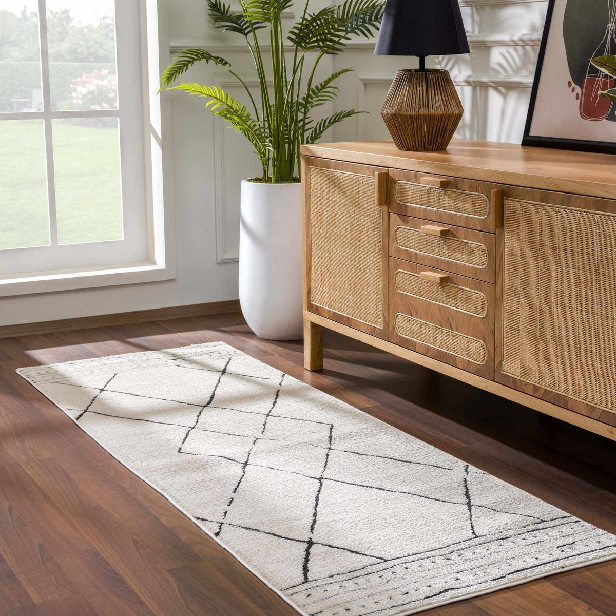 Keone Black & White Thick Rug