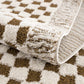 Leryn Brown&White Checkered Rug.