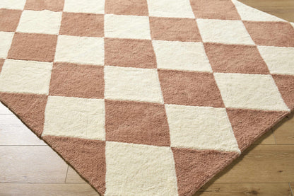 Almeda Diamond Washable Wool Rug