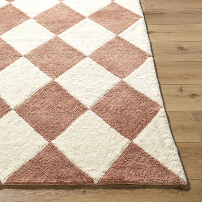 Almeda Diamond Washable Wool Rug