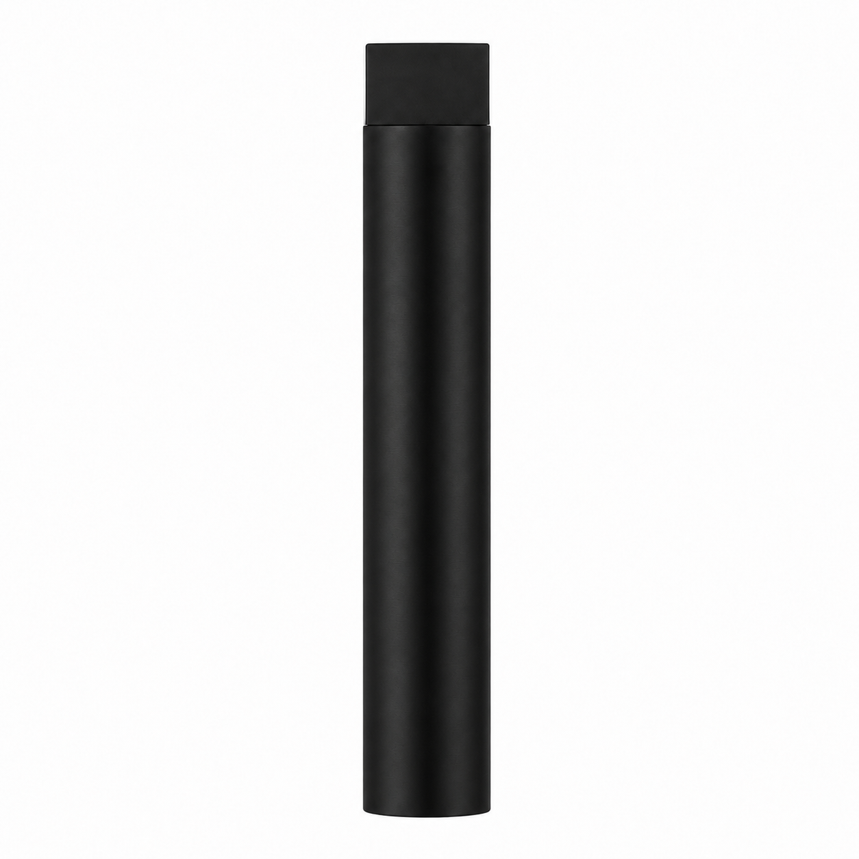 3" Wall-Mount Round Post Door Stop – Solid Brass, Residential Grade, Flat Black (US19).