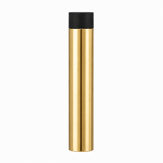 3" Wall-Mount Round Post Door Stop – Solid Brass, Residential Grade, Polished Brass (US3).