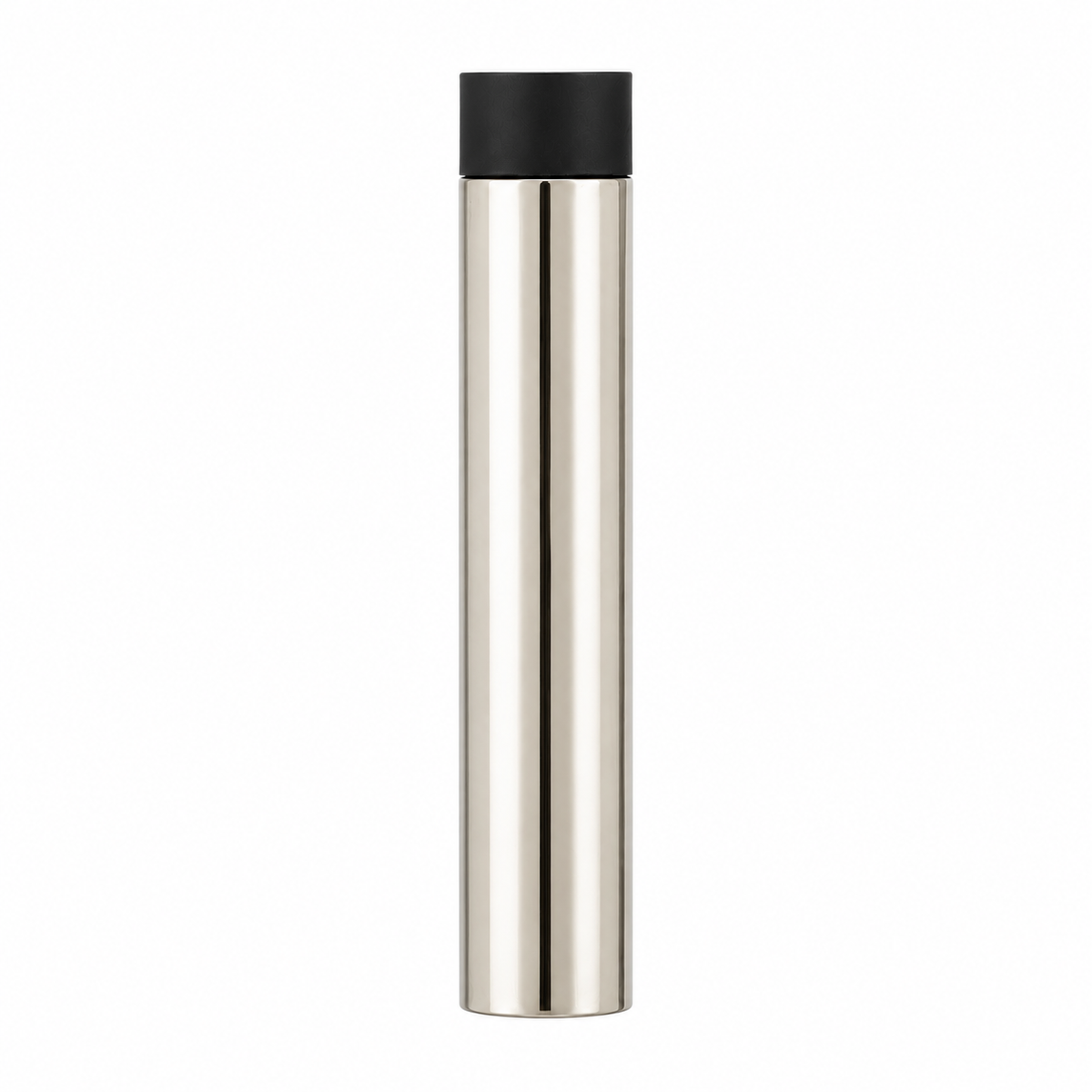 3" Wall-Mount Round Post Door Stop – Solid Brass, Residential Grade, Polished Nickel (US14).